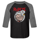 POPEYE YAM 3/4 SLEEVE S T-Shirt in Vintage Black/premium Heather