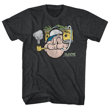 POPEYE SPINACH S T-Shirt in Black Heather