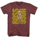 POPEYE BOSS S T-Shirt in Vintage Maroon Heather