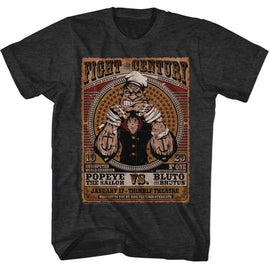 POPEYE FIGHT OF THE CENTURY S T-Shirt in Black Heather
