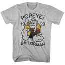 POPEYE OLD TAT S T-Shirt in GRAY Heather