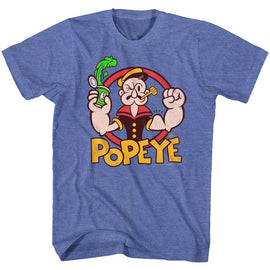 POPEYE SPINACH S T-Shirt in Royal Heather