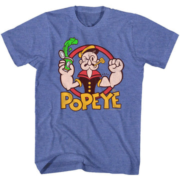 POPEYE SPINACH S T-Shirt in Royal Heather