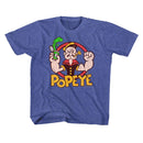 POPEYE SPINACH YOUTH XS 5 6 T-Shirt in Royal Heather