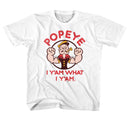 POPEYE YAM TODDLER 2T T-Shirt in White