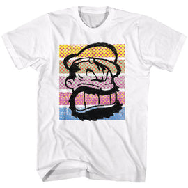 POPEYE BRUTUS COLOR STRIPES S T-Shirt in White