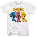 POPEYE HALFTONE RECTANGLES S T-Shirt in White