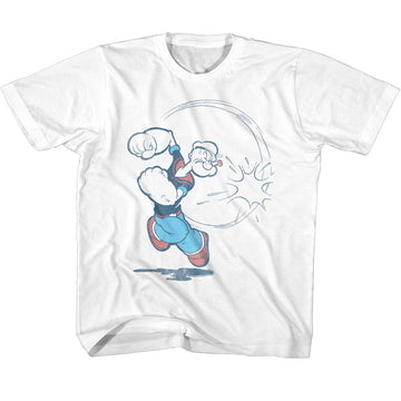 POPEYE VINTAGE YOUTH XS 5 6 T-Shirt in White