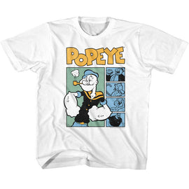 POPEYE BOXES YOUTH XS 5 6 T-Shirt in White