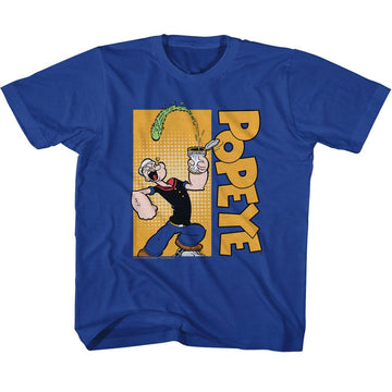 POPEYE VERTICAL LOGO TODDLER 2T T-Shirt in Royal