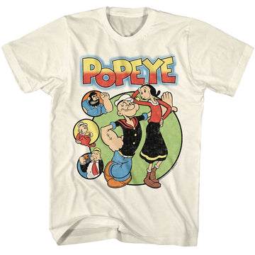 POPEYE CIRCLES S T-Shirt in Natural