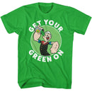 POPEYE GET YOUR GREEN ON S T-Shirt in Kelly