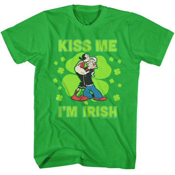 POPEYE KISS ME IM IRISH S T-Shirt in Kelly
