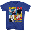 POPEYE CHARACTER SQUARES S T-Shirt in Royal