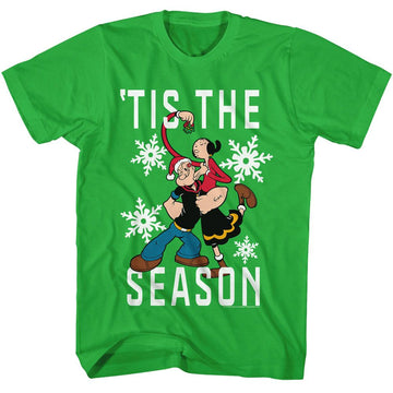 POPEYE TIS THE SEASON S T-Shirt in Kelly