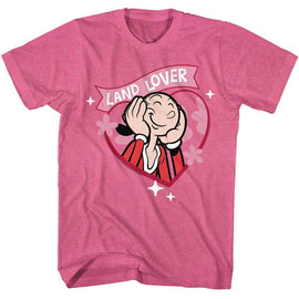 POPEYE LAND LOVER S T-Shirt in Retro PINK Heather