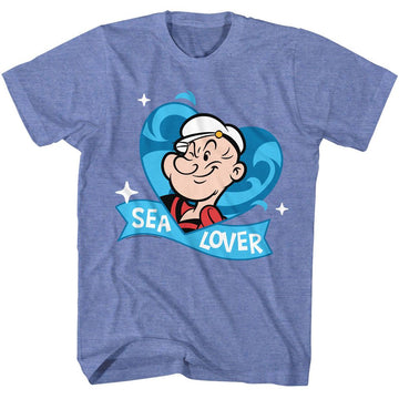 POPEYE SEA LOVER S T-Shirt in Light BLUE Heather