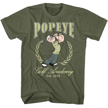 POPEYE GOLF ACADEMY S T-Shirt in Military Green