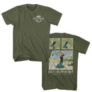 POPEYE GOLF COMIC F B ***F&B*** S T-Shirt in Military Green