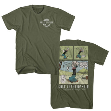 POPEYE GOLF COMIC F B ***F&B*** S T-Shirt in Military Green