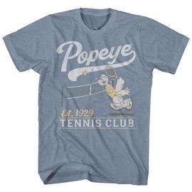 POPEYE TENNIS CLUB EST 1929 S T-Shirt in Indigo Heather