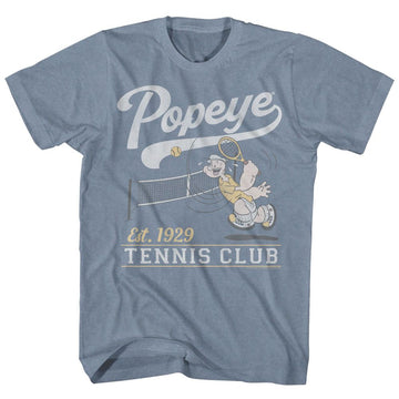 POPEYE TENNIS CLUB EST 1929 S T-Shirt in Indigo Heather