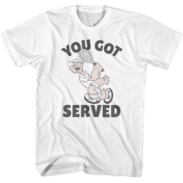 POPEYE YOU GOT SERVED S T-Shirt in White