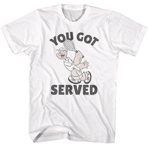 POPEYE YOU GOT SERVED S T-Shirt in White