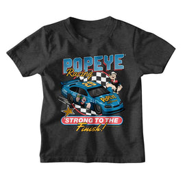 POPEYE STRONG TO RACE FINISH YOUTH XS 5 6 T-Shirt in Vintage Smoke