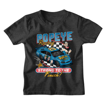 POPEYE STRONG TO RACE FINISH YOUTH XS 5 6 T-Shirt in Vintage Smoke