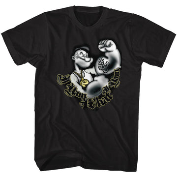 POPEYE I YAM S T-Shirt in Black