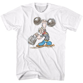 POPEYE SKETCH S T-Shirt in White