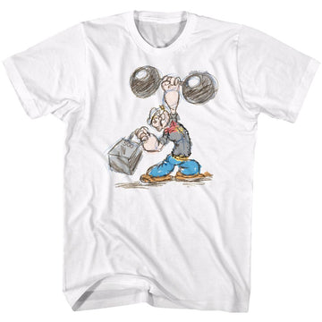 POPEYE SKETCH S T-Shirt in White
