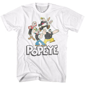 POPEYE POP GROUP S T-Shirt in White