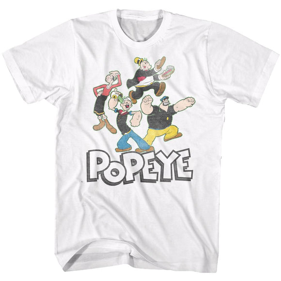 POPEYE POP GROUP S T-Shirt in White