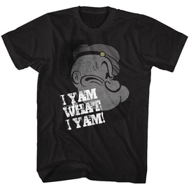 POPEYE PROFILE I YAM S T-Shirt in Black