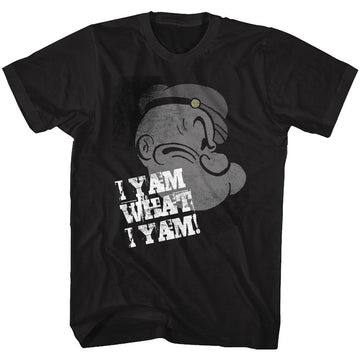 POPEYE PROFILE I YAM S T-Shirt in Black