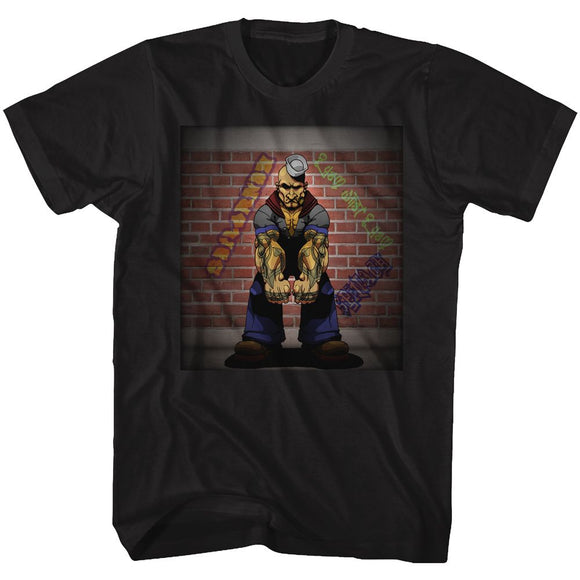 POPEYE SERIOUS S T-Shirt in Black