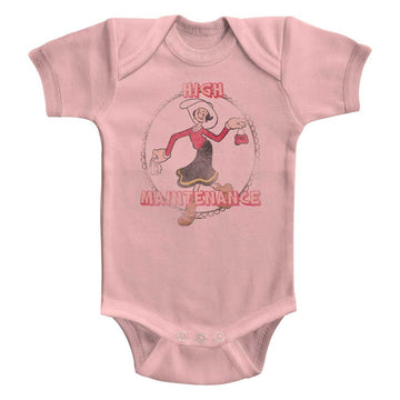 POPEYE HIGH MAINTENANCE INFANT 6M T-Shirt in Light PINK