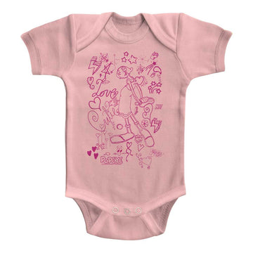POPEYE LOVE LOVE LOVE INFANT 6M T-Shirt in Light PINK
