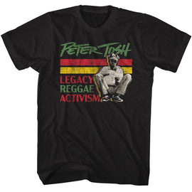 PETER TOSH LEGACY REGGAE ACTIVISM S T-Shirt in Black