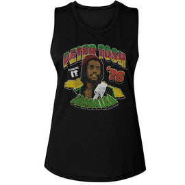 PETER TOSH LEGALIZE IT 76 LADIES MUSCLE TANK S T-Shirt in Black