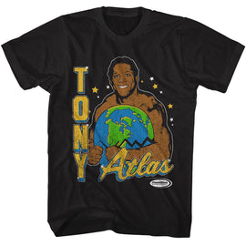 POWERTOWN TONY ATLAS HOLDING EARTH S T-Shirt in Black