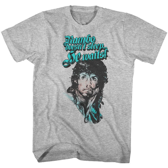 RAMBO RAIN ON YOUR FACE S T-Shirt in GRAY Heather