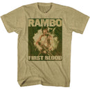 RAMBO POSTER S T-Shirt in Khaki Heather