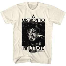 RAMBO MISSION TO INFILTRATE S T-Shirt in Natural