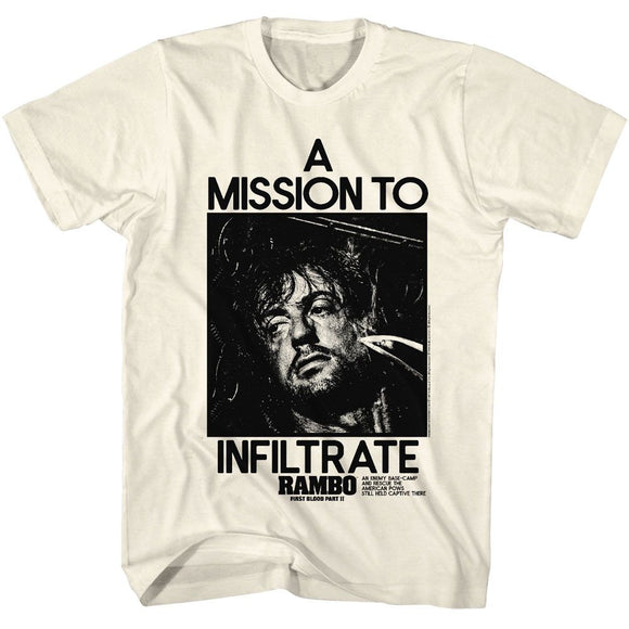 RAMBO MISSION TO INFILTRATE S T-Shirt in Natural