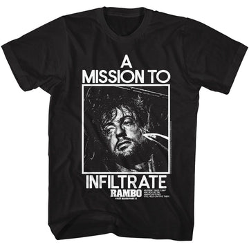 RAMBO INFILTRATE S T-Shirt in Black
