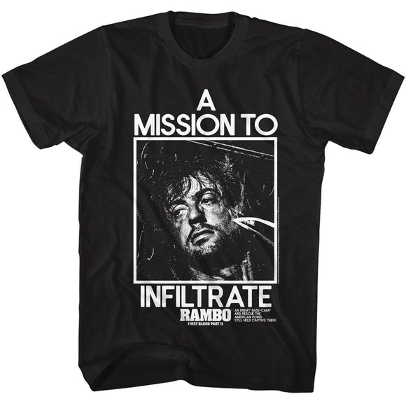 RAMBO INFILTRATE S T-Shirt in Black
