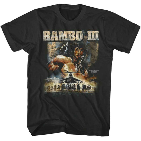 RAMBO 3 CHOPPER POSTER S T-Shirt in Smoke